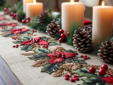 DIY : Créer votre propre chemin de table de Noël