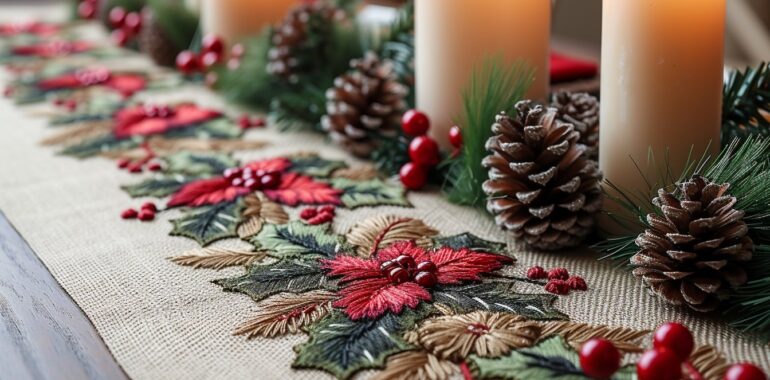 DIY : Créer votre propre chemin de table de Noël